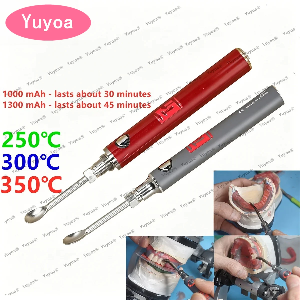 

1pc Dental Rechargeable Electric Wax Spoon Dentist Portable Wireless Constant Temperature Wax Carving Knife