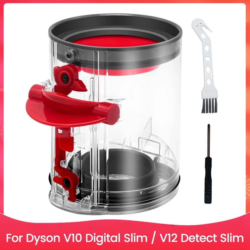 AT69 -Dust Bin For Dyson V10 Digital Slim / V12 Detect Slim Vacuum Canister Large Bin Vacuum Dust Bucket Part No. 965272-01