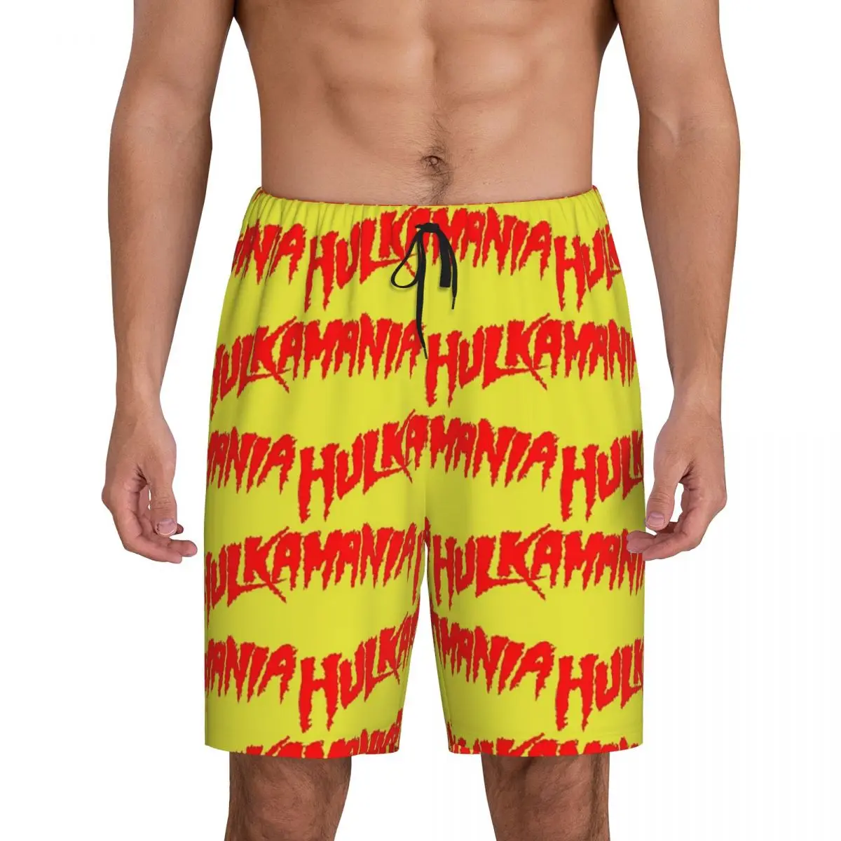 

Custom Hulk Hogan Hulkamania Short Pajama Pants Men Sleepwear Sleep Lounge Bottom Shorts Sleeping Pants