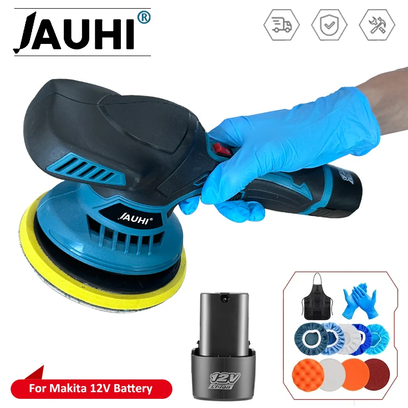 

JAUHI Cordless Electric Car Polisher Machine Wireless Rotary Tools Automotive Waxing Polishing Machine For Makita 18v Battery