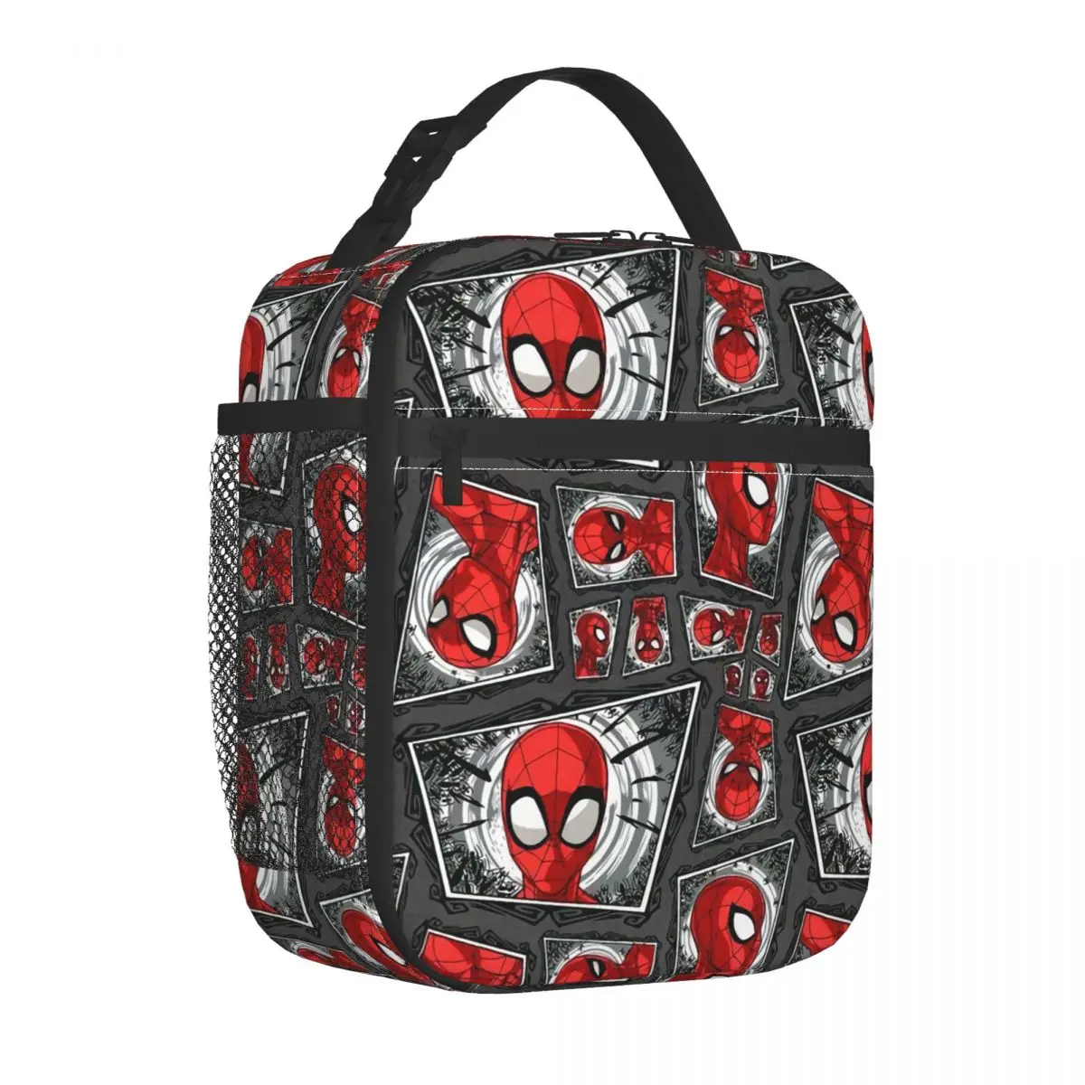 Custom Spider Man Heads Collage Insulated Lunch Bag for Women Thermal Cooler Food Lunch Box School Resuable Tote Bags