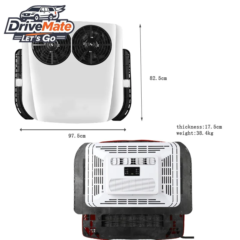 

Integrated Overhead Multi-function Remote Control Dual Fan All-in-one 12V Parking air Conditioner Suitable for Various Models