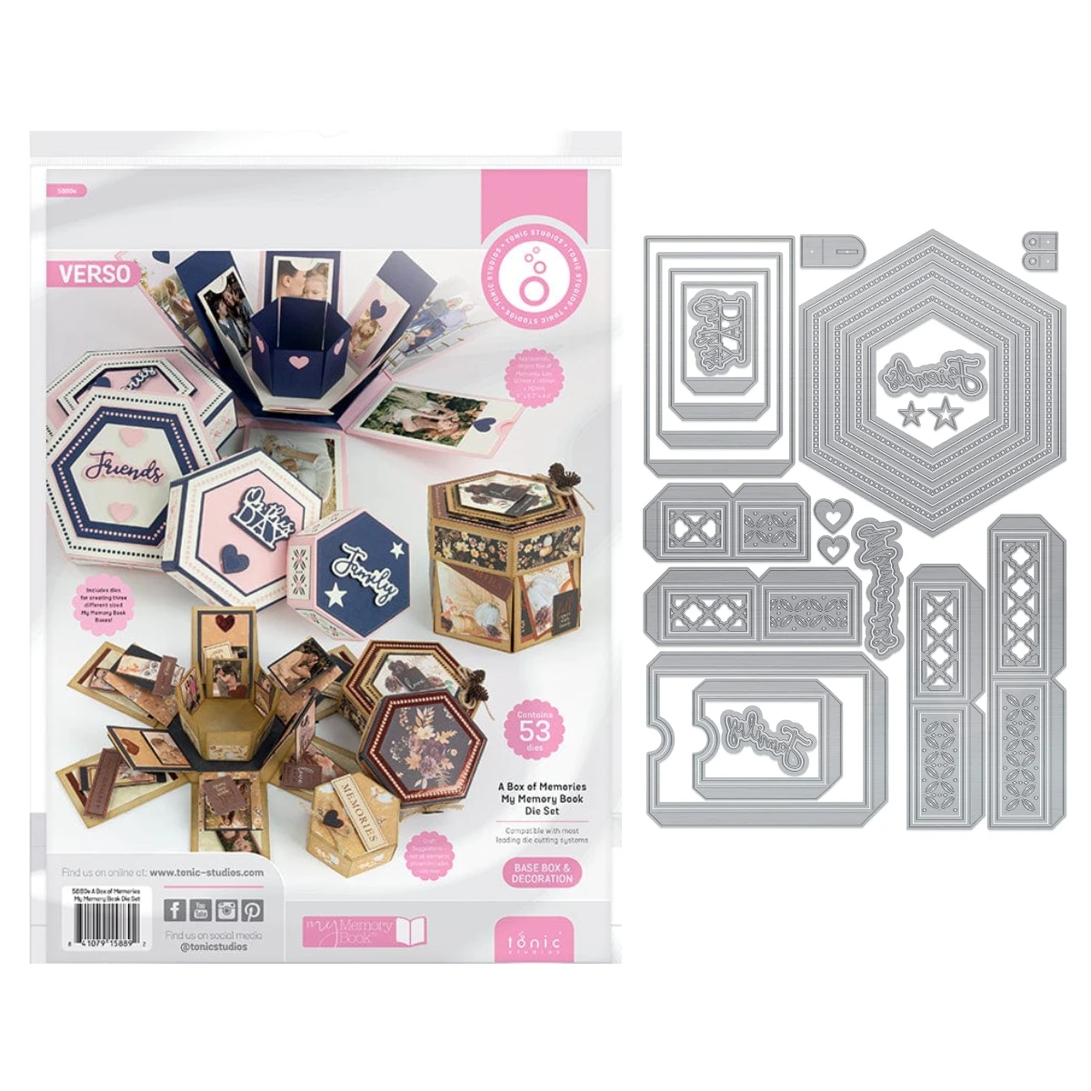 

Box Die Metal Cutting Dies For Scrapbook Diary A Box of Memories Die SetDecoration Embossing Template DIY Greeting Card Handmade