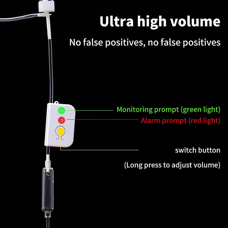 Sensor de recordatorio de fluido de infusión, alarma de sonido automática, dispositivo de cuidado de seguridad alimentado por Carga por goteo, 1 unidad