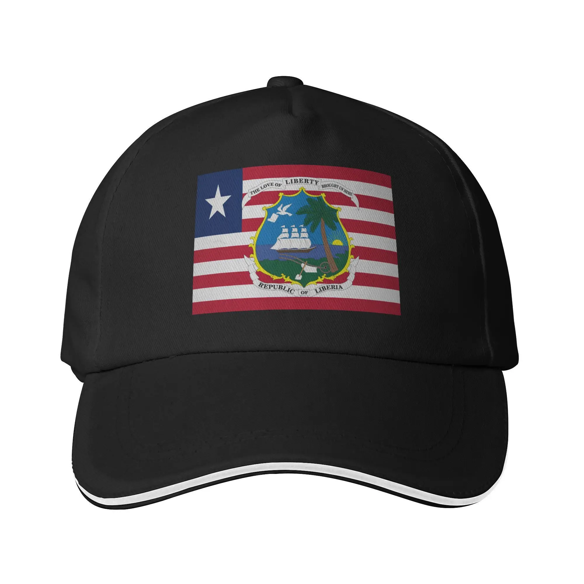 1 Liberian Flag Baseball Cap - Adjustable Truck Driver Hat, Lightweight Polyester Retro Sun Peak Design, Patriotic Liberian Nati