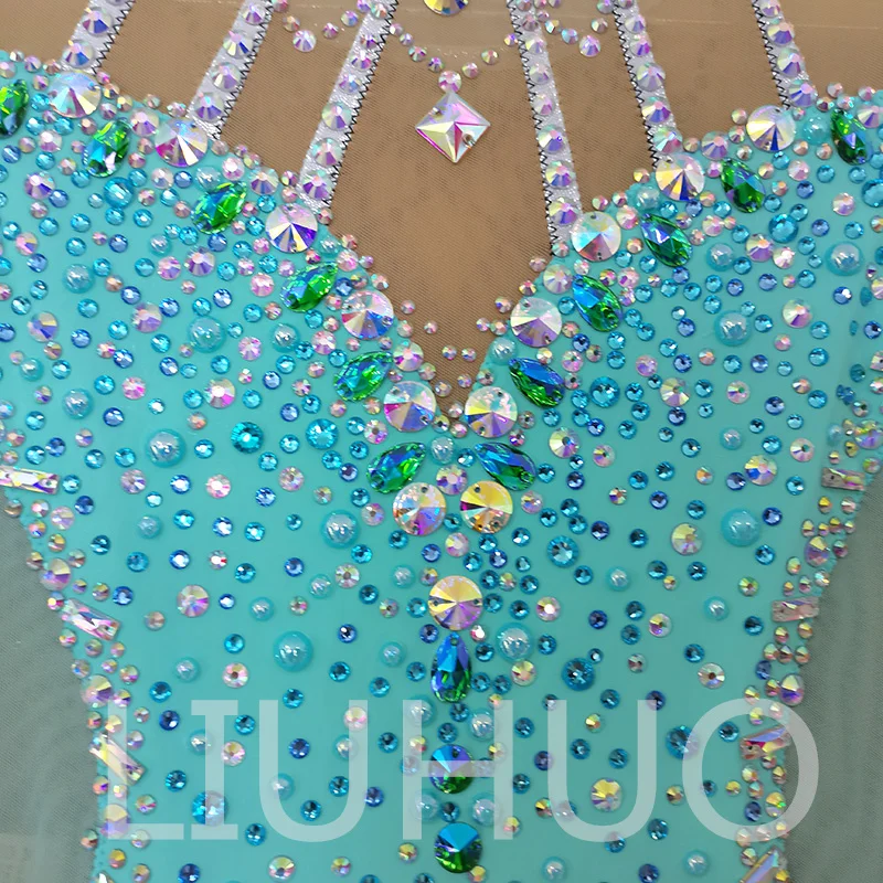 LIUHUO Rhythmic Gymnastics Leotard Competitive  Cheerleading Performance For Children