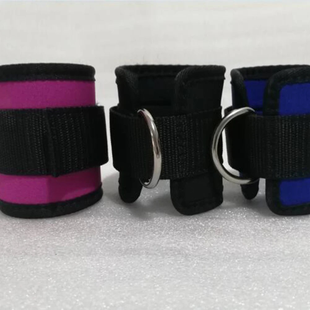 

2Pcs Ankle Straps Adjustable Cuffs for Cable Machines Fitness Leg Exercises Safe Workouts D Rings Cotton Padding Carry Bag