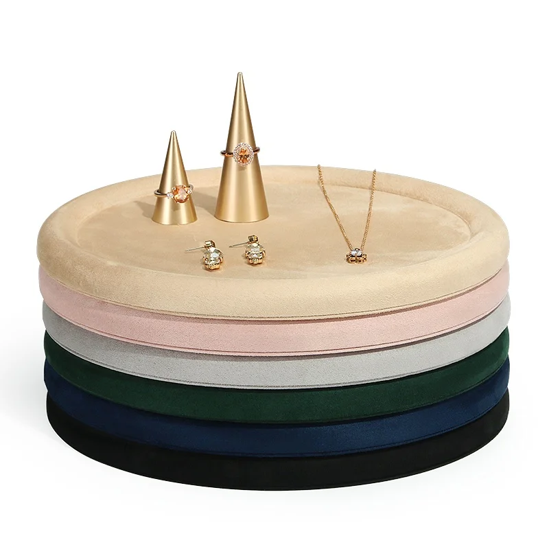Round Shape 25cm Jewelry Tray Blank Jewelry Display Stand Necklace Rings Holder