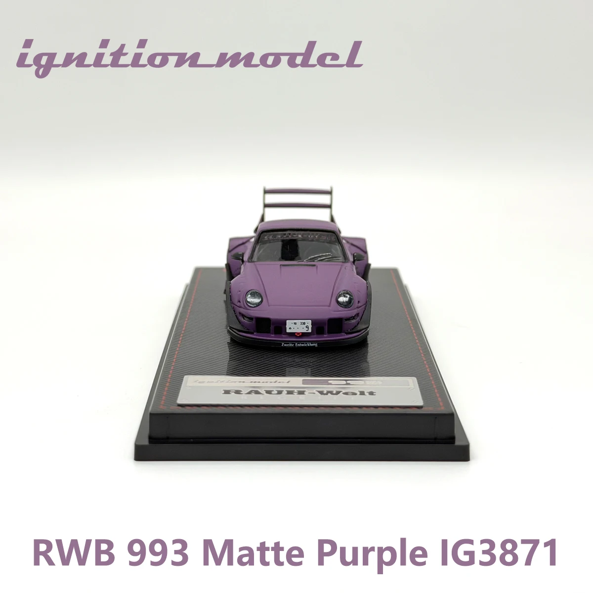 Ignition Model 1:64 Porsche RWB 993 Matte Purple Rotana Widebody Modified Diecast Model Car IG3871 in Stock view 5
