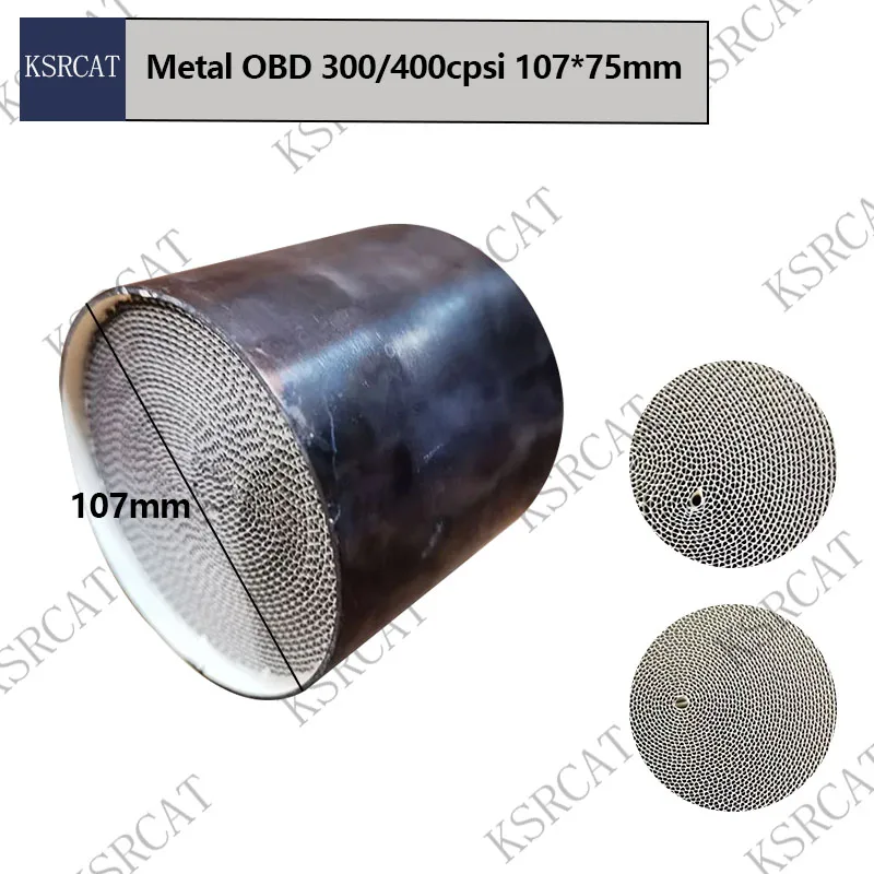 107*75 OBD Metal Honeycomb Substrate Catalyst With 300/400cells Exhaust Auto Catalyst