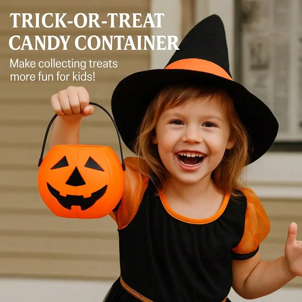 Mini cubo para dulces de calabaza, esencial para fiesta de Halloween, contenedor de dulces para truco o trato, caja de regalo, decoración festiva para el hogar