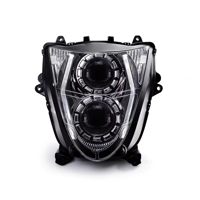 Motorcycle New Full LED Headlight Assembly for Hayabusa GSX1300R 2008-2020 6000k ABS Plastic Front Headlamp