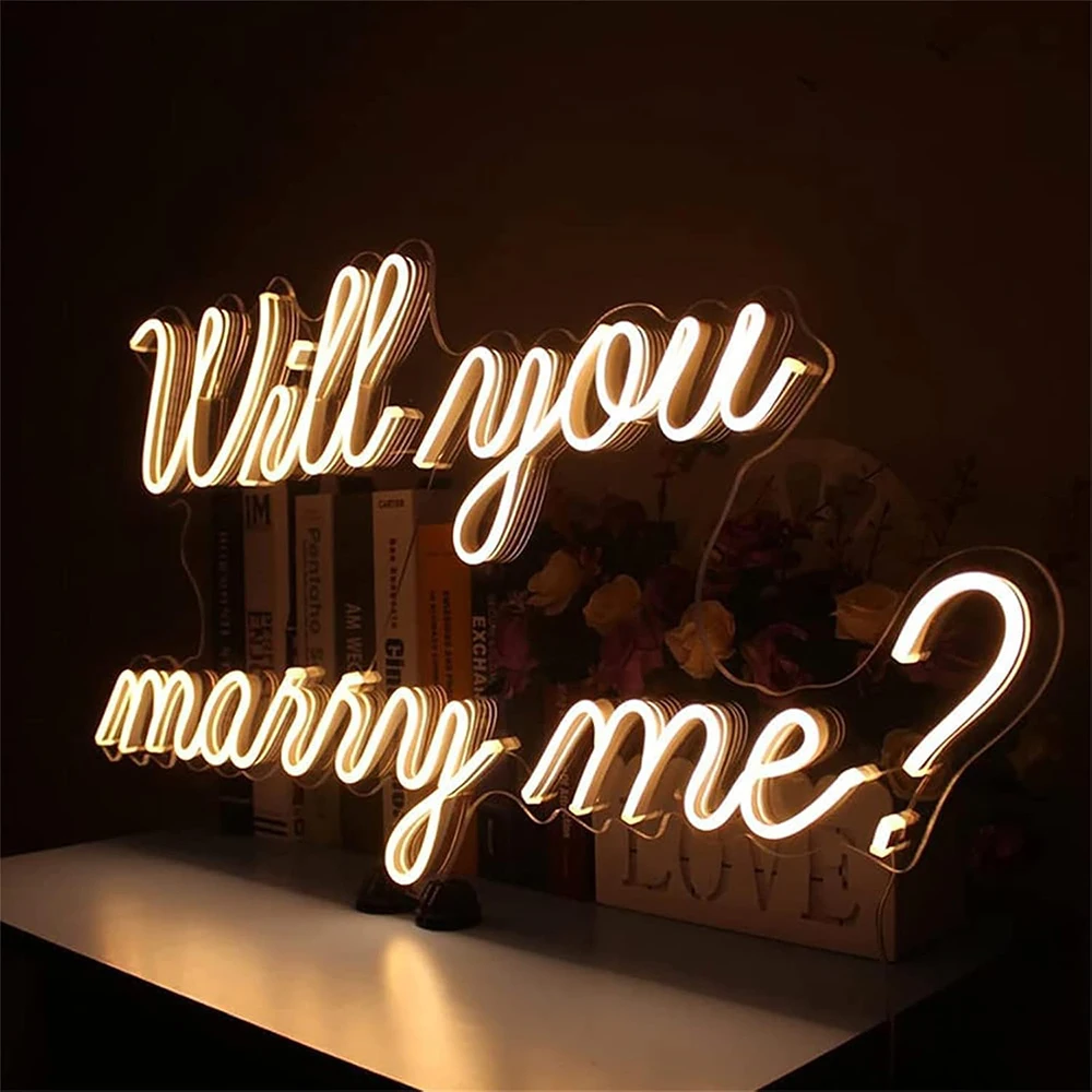 

Will You Marry Me Neon Signs Marriage Proposal Confession Valentine's Day Neon Lights Customized Neon Lights