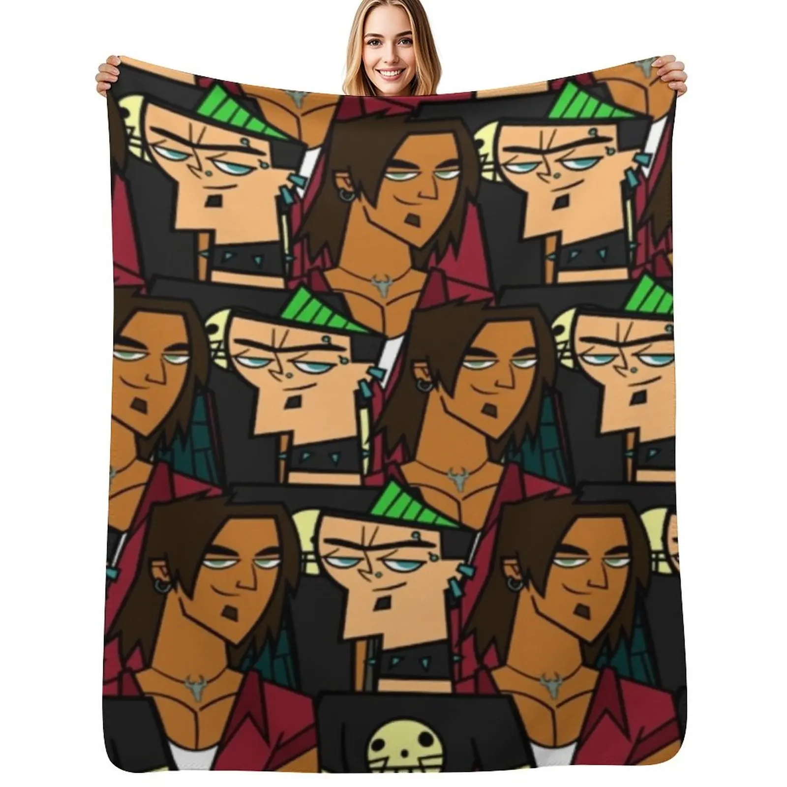 Total Drama: Duncan/Alejandro Throw Blanket Sleeping Bag Luxury Throw Bed linens Multi-Purpose Soft Big Warm Blankets