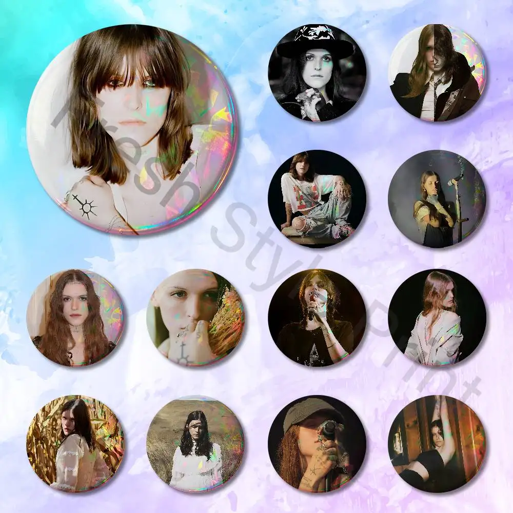 Singer E-Ethel C-Cain Enamel Pin Tinplate Round Brooch Cosplay Nijigen Otaku Culture Badges 58mm 44mm 32mm 75mm 25mm