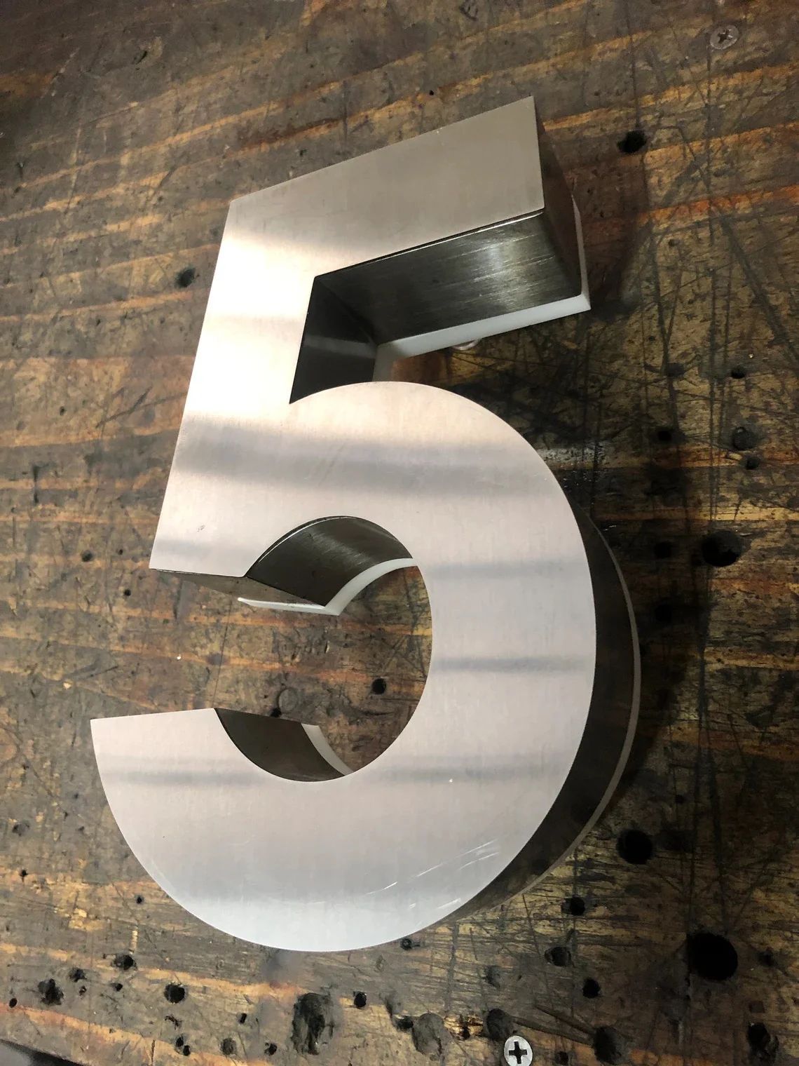 LED Modern House Numbers, Illuminated Address Number Sign, Metal Backlit Door Number, Hotel Light up Room Numbers Sign