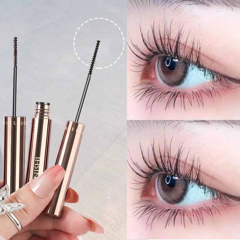 Dauerhafte Wimpern verlängerung Mascara Seiden faser schwarz braun schnell trocknende Wimpern Wimpern gekräuselte Mascara Frauen koreanisches Make-up