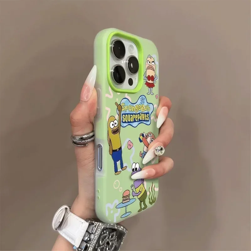 Anime Bikini Bottom Thumbs Up 2-in-1 Jelly Case for IPhone 17 17P 16 Plus 15 14 Transparent Flexible Protective Slim Kawaii Gift