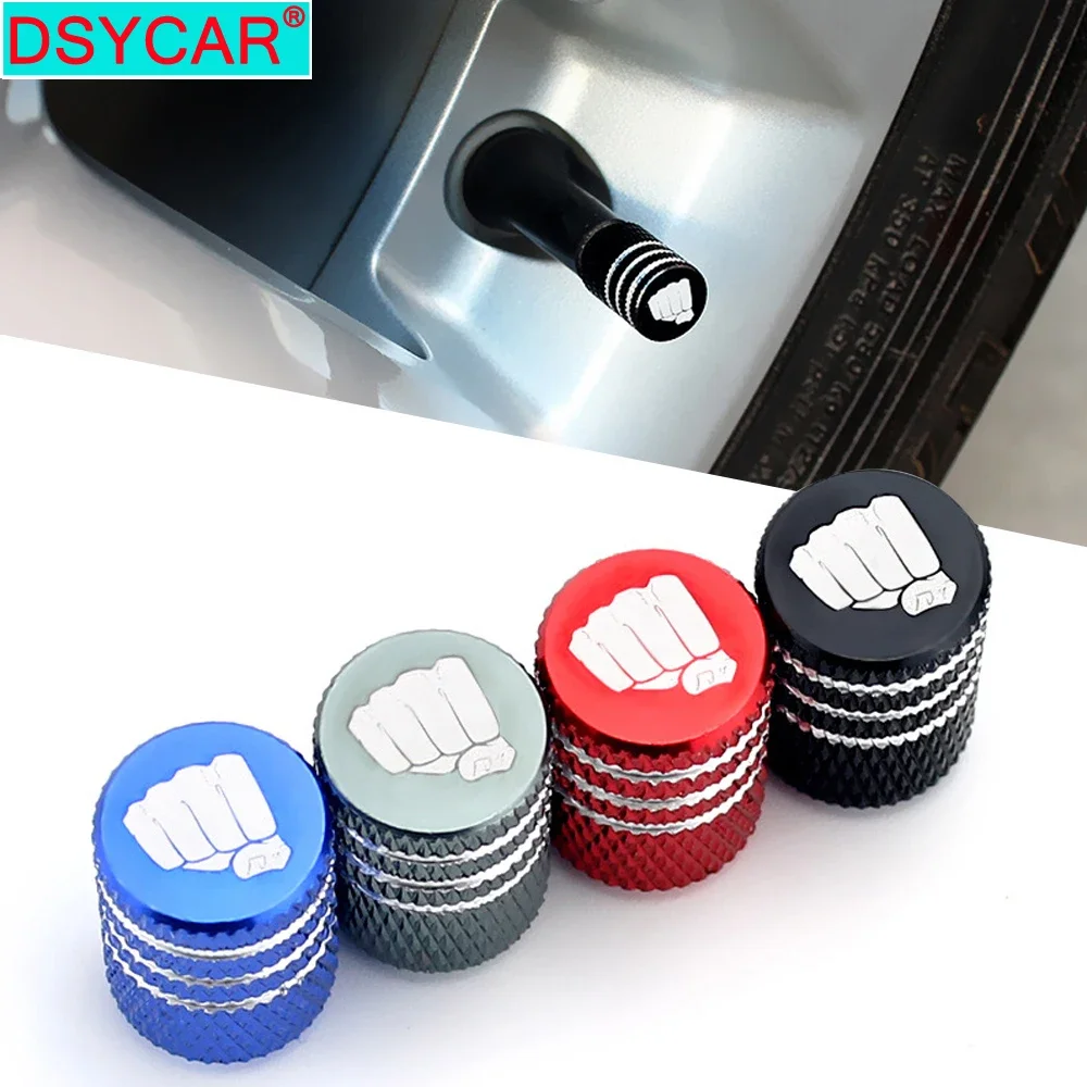 

DSYCAR 4Pcs/Set Fist Style Tire Valve Cap Car Truck Motorcycle Bike Tyre Air Valve Caps Aluminum Fist Tire Valve Cap New