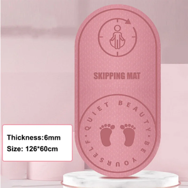 مكافحة الضوضاء القفز حبل حصيرة ممارسة امتصاص الصدمات اليوغا حصيرة عالية الكثافة مجلس في الهواء الطلق رياضة الرياضة TPE تخطي حصيرة للياقة البدنية