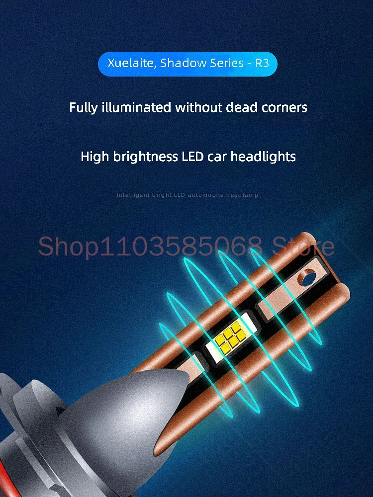 Xuelaite LED R3 Shadow Car Modification Ultra Bright White Light H7 H11 9005 9012 Spotlight Bulb