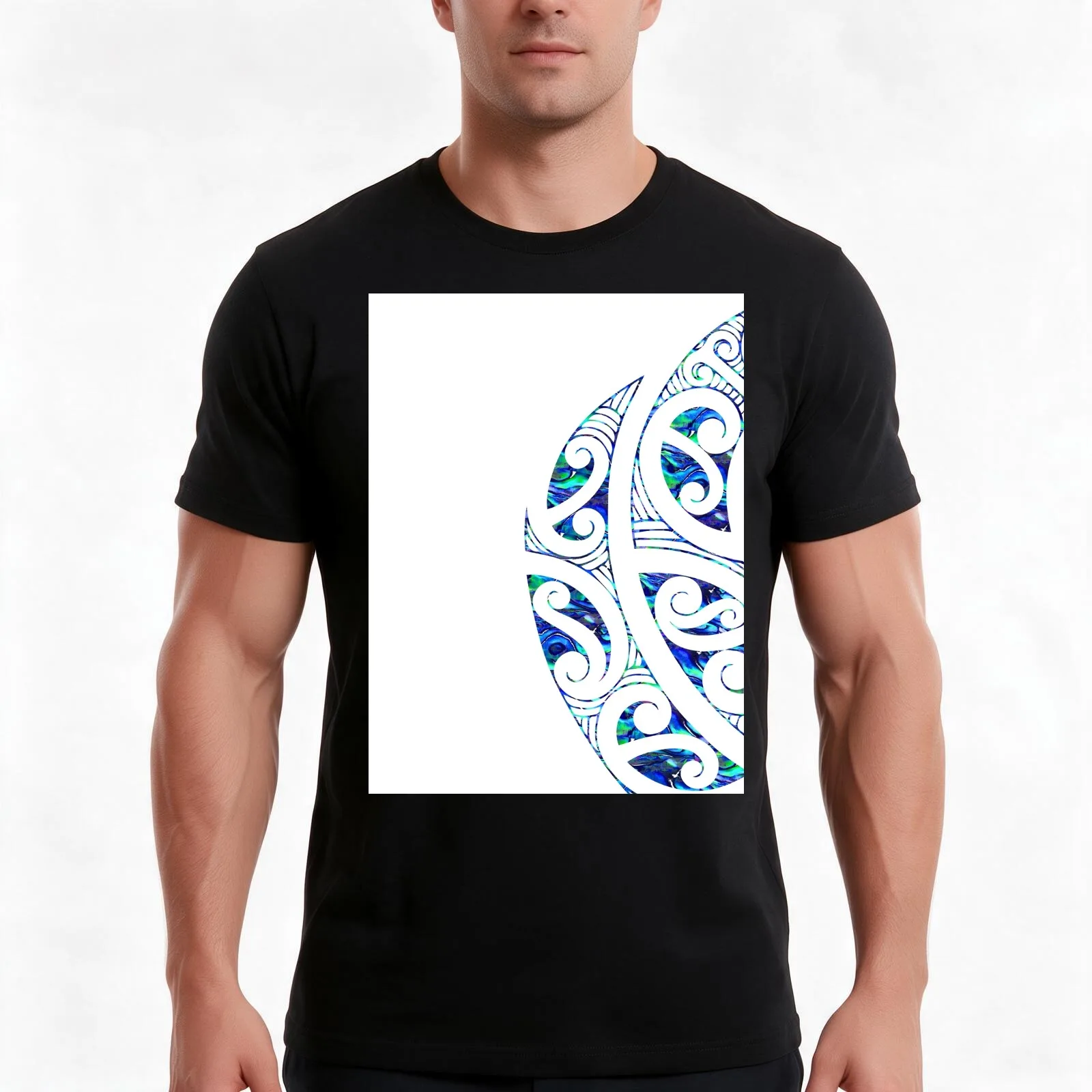 New Zealand Māori  Paua Abalone Koru Tribal Tattoo NZ Art Māori Art T-Shirt Summer Casual Cotton Tee Unisex Men Women