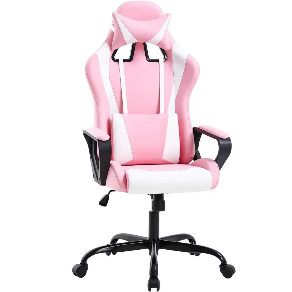 

Gaming Chairs Office Chairs Desk Chair Ergonomic Executive Swivel Rolling Computer Chair with Lumbar Support, Pink