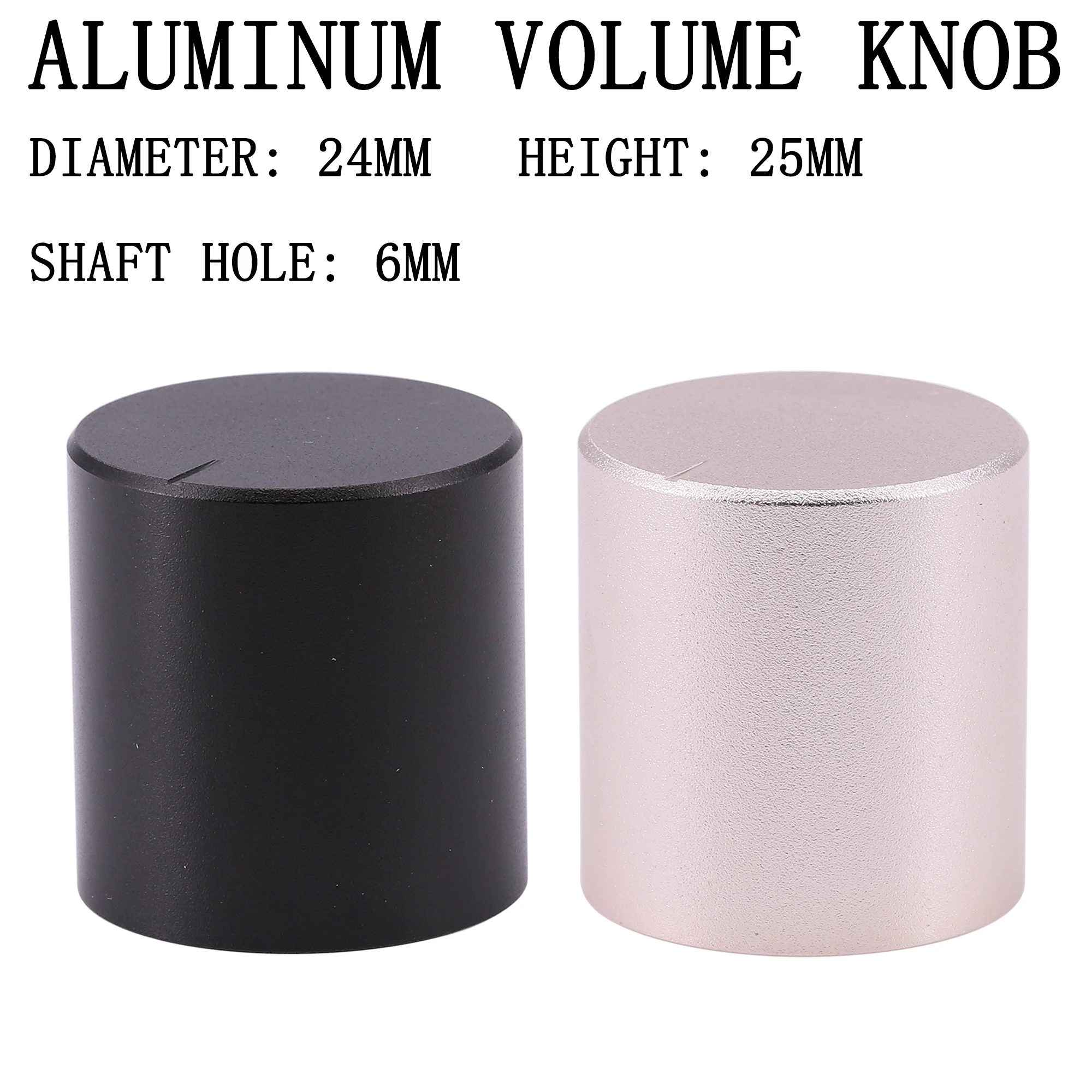 24*25 مللي متر الألومنيوم حجم الجهد المقبض تشكيله الصلبة ل Hifi الصوت الغيتار أمبير تأثير دواسة DAC راديو 6 مللي متر 1 قطعة