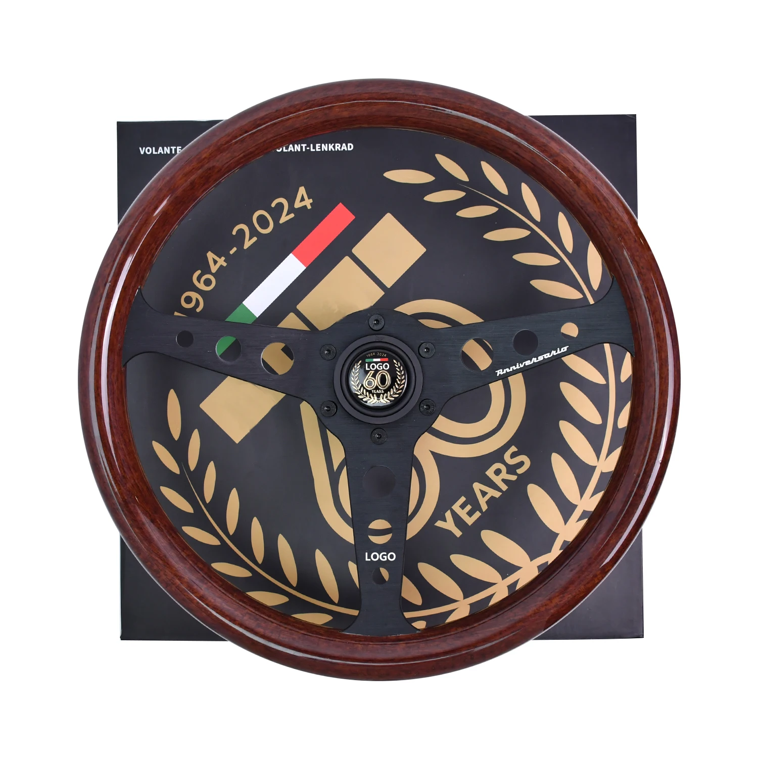 

13 INCH Classic Wooden Brown Custom Steering Wheel for Cars - Premium Classically Designed Handcrafted Car Accessory
