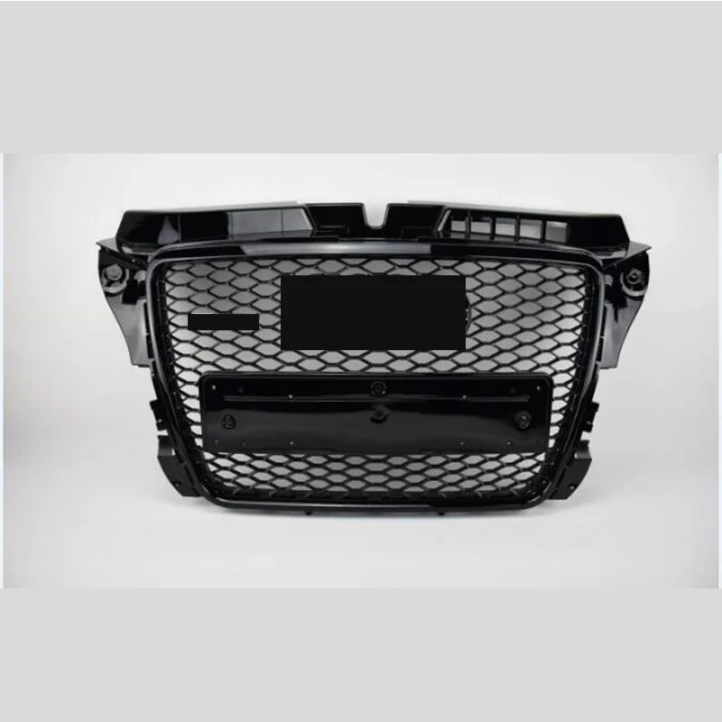 

For RS3 Style Front Sport Hex Mesh Honeycomb Hood Grill Gloss for Audi A3/S3 8P 2009 2010 2011 2012 2013