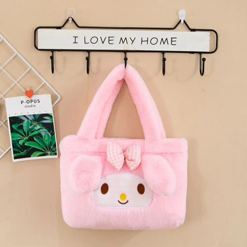 Sanrio Kuromi Plush Bag Cinnamoroll Kawaii My Melody Cartoon Animal Handbag Cute Storage Tote Bags Women Girls Birthday