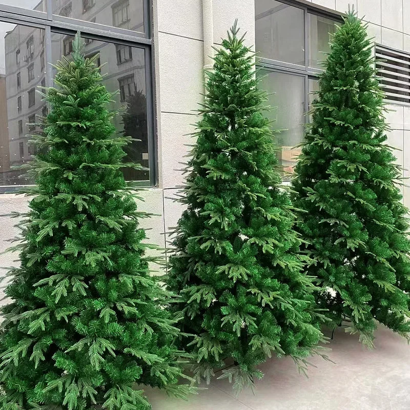 Large Christmas tree decorated with encrypted 1.5m scene Christmas flocking green 1.8/2.1m decorative tree.