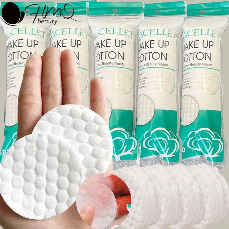 500/100Pcs Disposable Cotton Pads Soft round Facial Makeup Remover Pads for Face Cleaning Cosmetics Tools Beauty Accessories