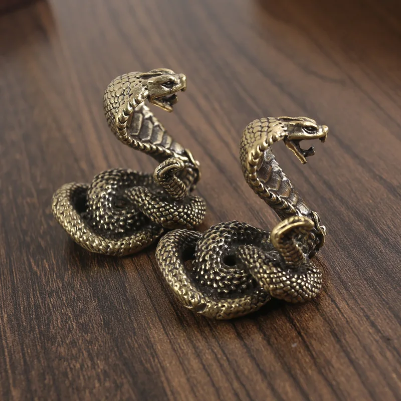 1Pc Statue Brass Twelve Zodiac Snake Home Living Room Decoration Bronze Crafts Python Cobra Ornaments