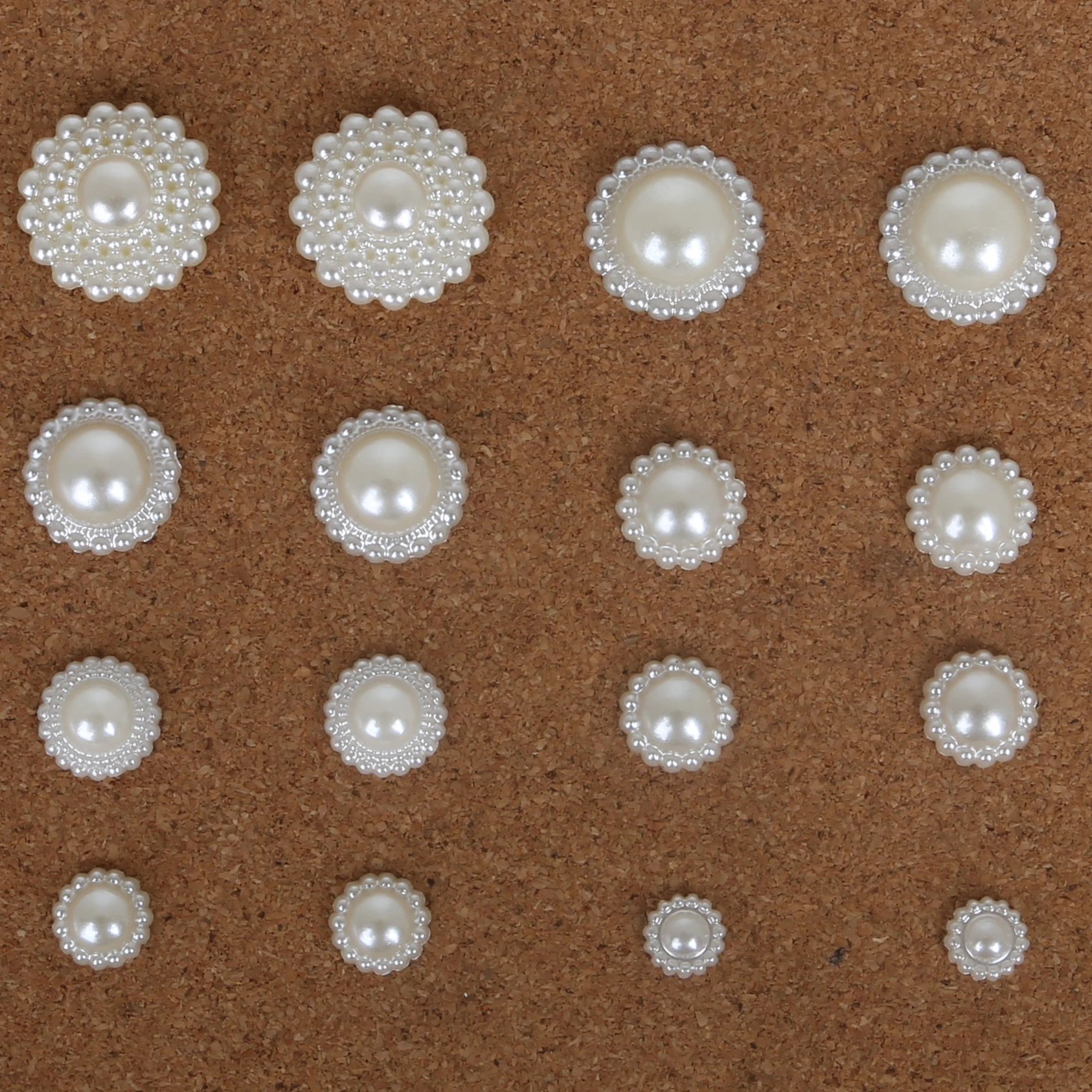 High Quality Multi-size Handcraft Ivory ABS Imitation Pearls Flower Beads for DIY Jewelry Craft Making