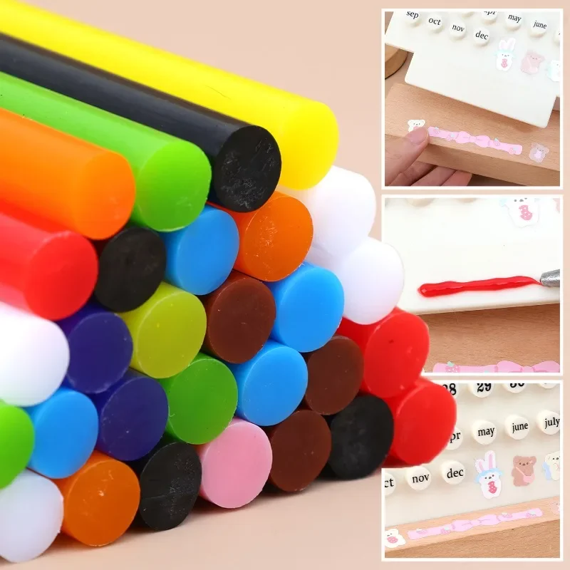 100-10Pcs Multicolor Hot Melt Glue Sticks Strong Viscosity Glue Paintless Repair Strip Hot Melt Glue Gun DIY Repair Tool 7*100MM