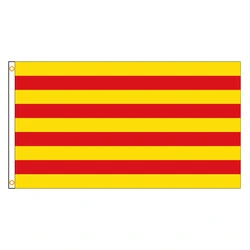 3Jflag 3X5Fts  90X150cm Spain Spanish La Senyera the Flag of Catalonia