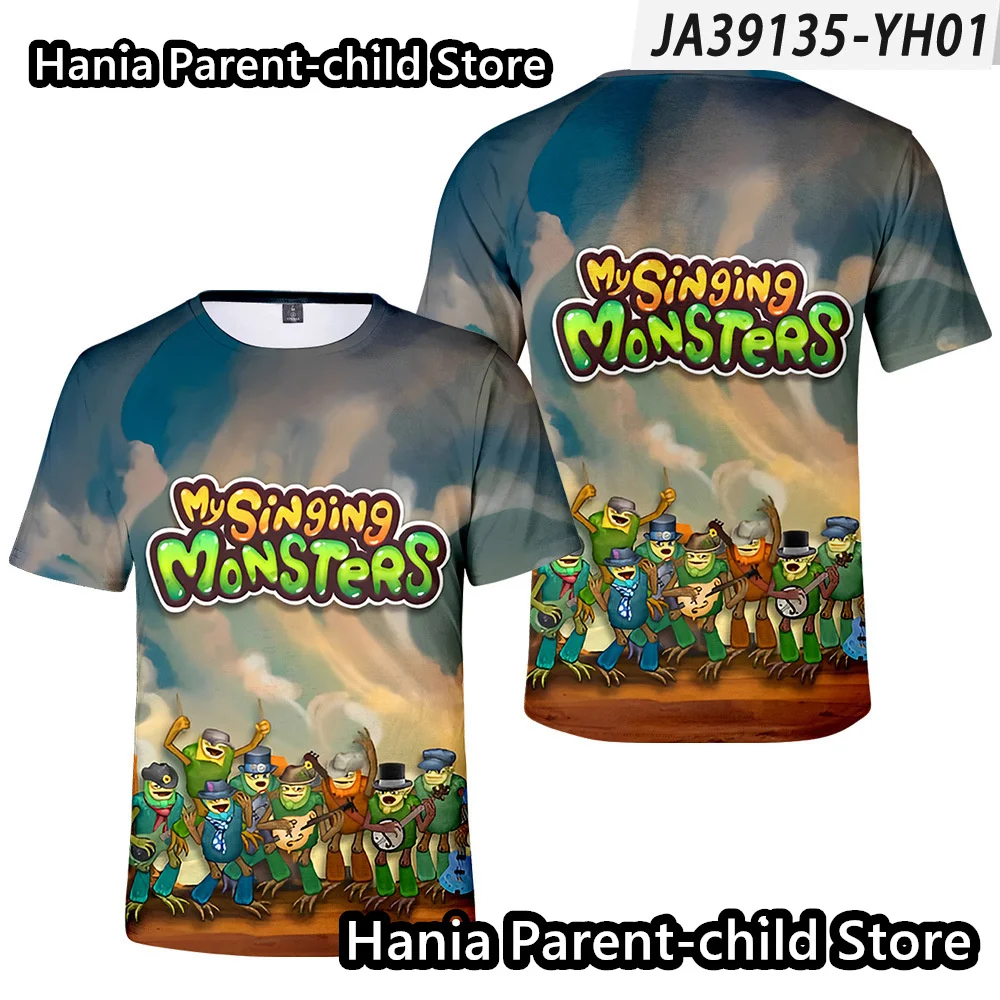 Maglietta per bambini manica corta My Singing Monsters top ragazzi ragazze Cartoon t-shirt oversize moda Casual infantile 4-14 anni t-shirt