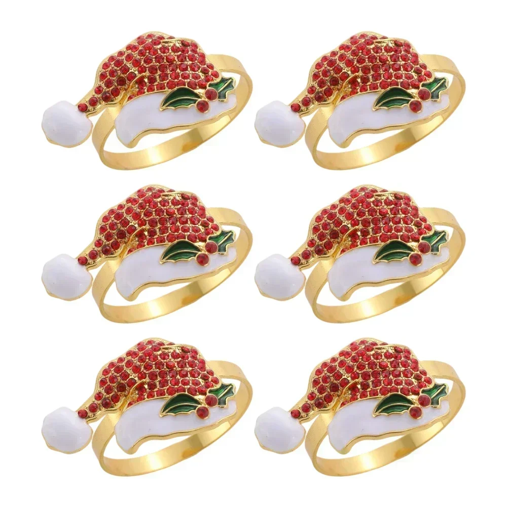 As Show Xmas Napkin Ring Elegant Christmas Table Setting Christmas Napkin Ring Diamond Napkin Ring Zinc Alloy Construction