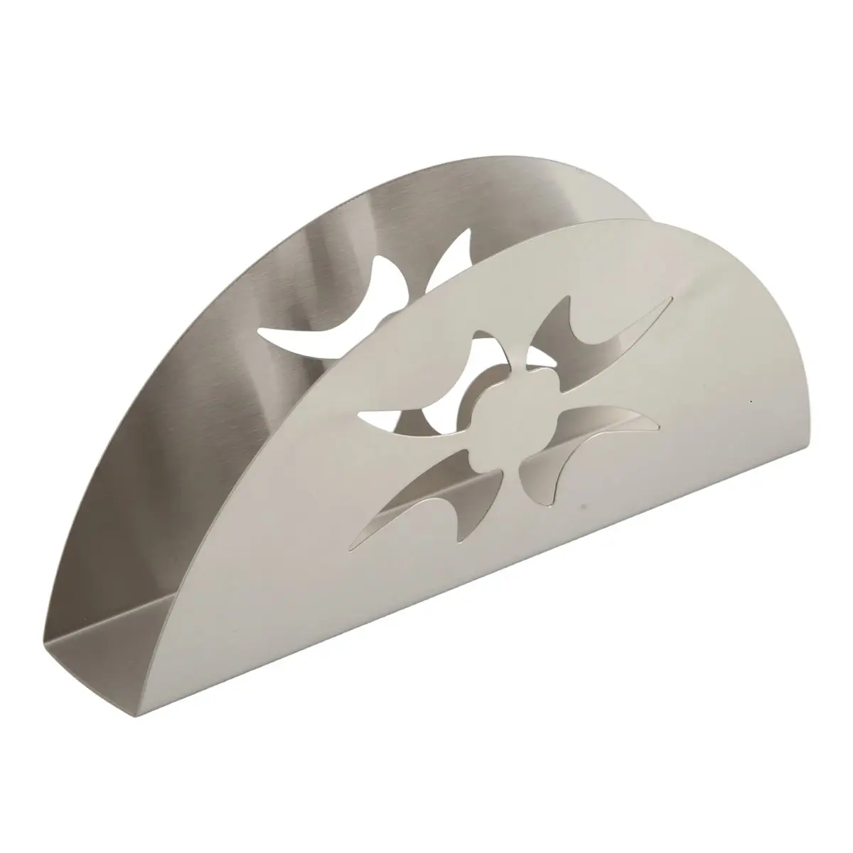 B-est  Paper Towel Holder Stainless Steel Napkin Holder Fanshaped Organizer Container Home Party Dining Table Decoration