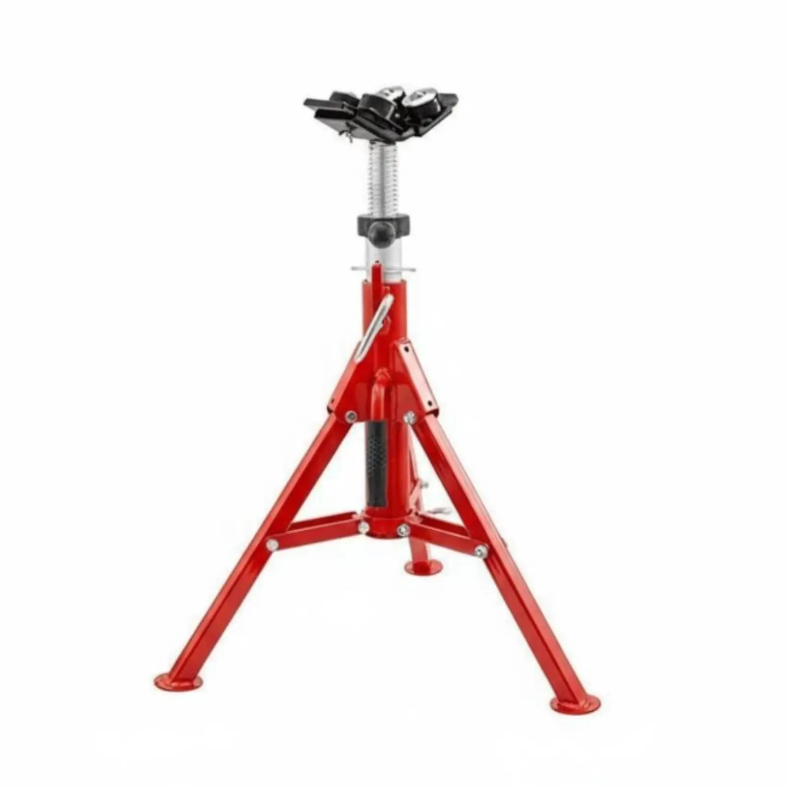 Tripod Pipe Roller Stand 2500 Lb Capacity V Shaped Interchangeable Head for Plumbers Pipefitters Use