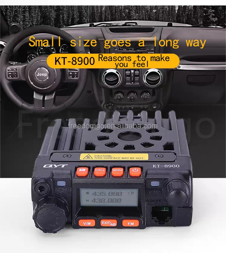 QYT KT-8900 Car Walkie-Talkie Mobile Radios Dual-band Mini Radio Station Vehicle-mounted Two-way Radio For Fleet Communication