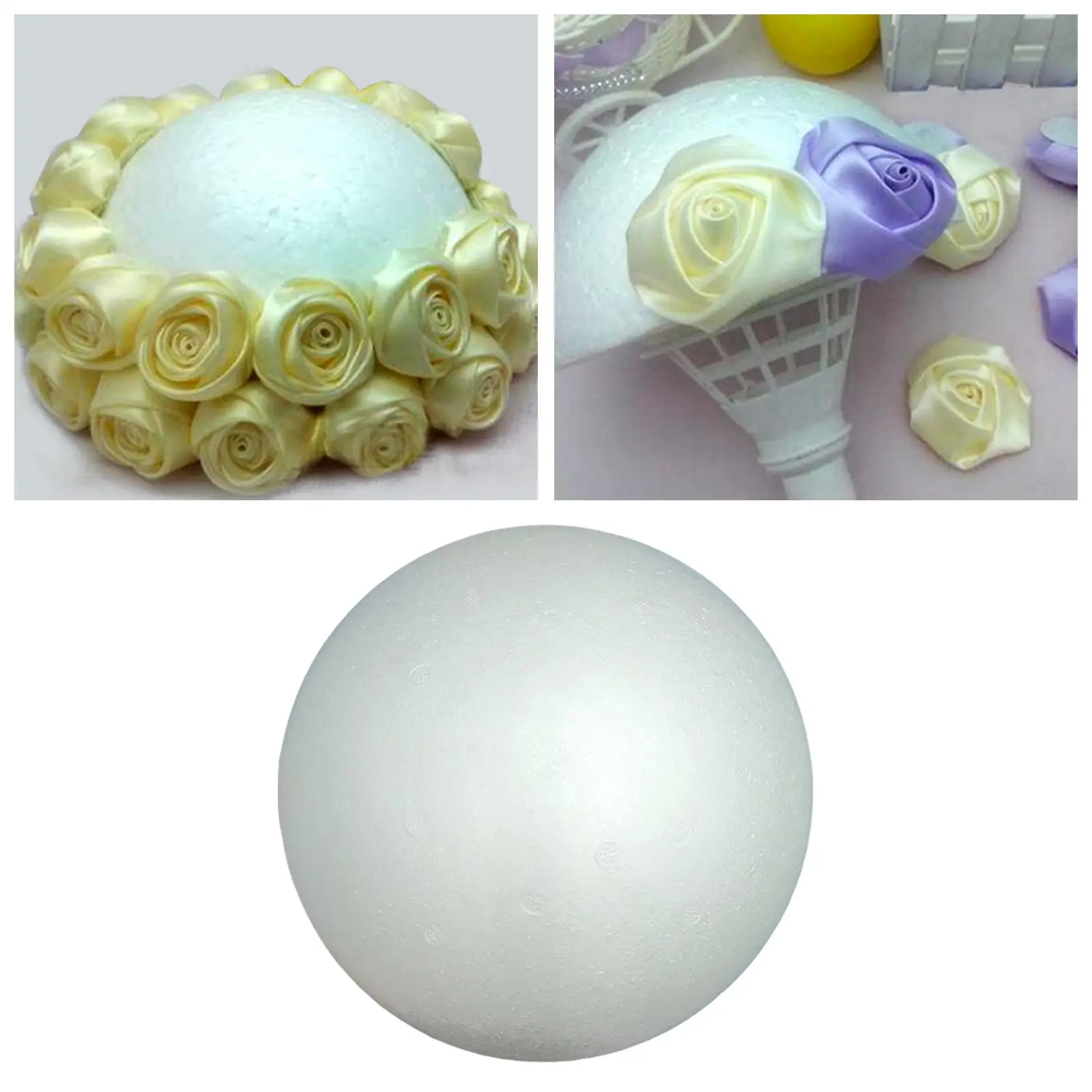 

Foam Ball Half Round 25cm Toys for DIY Crafts Floral Arrangements Birthday