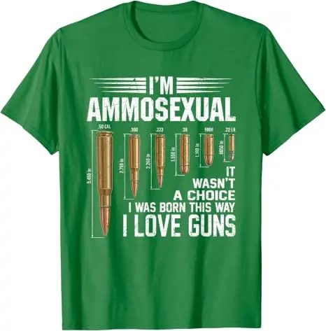 Ich bin ein Ammosexueller, Waffenliebhaber, Enthusiast, Zweite Verfassungszusatz, lustiges T-Shirt, Y2k, humorvoll, sarkastisch, Witz, Spruch, T-Shirt, Streetwear-Kleidung – Detail 12