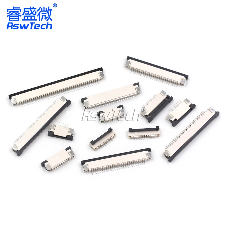 10PCS FFC/FPC Connector Flat Cable Socket 1.0MM Adapter 4/5/6/8/9/10/12/14/15P Down Drawer Type Plug Kit