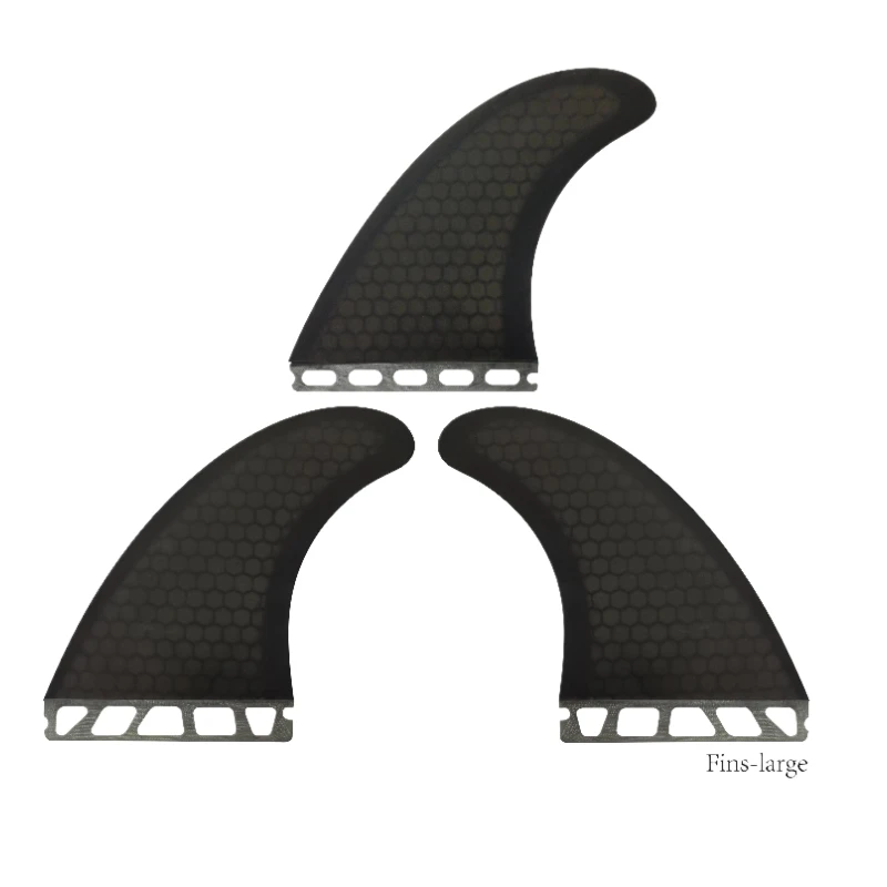 

Beach Surfing Accessories Water Recreational Future Surfboard Fish Fins Black Quad Fiberglass Surf Fins