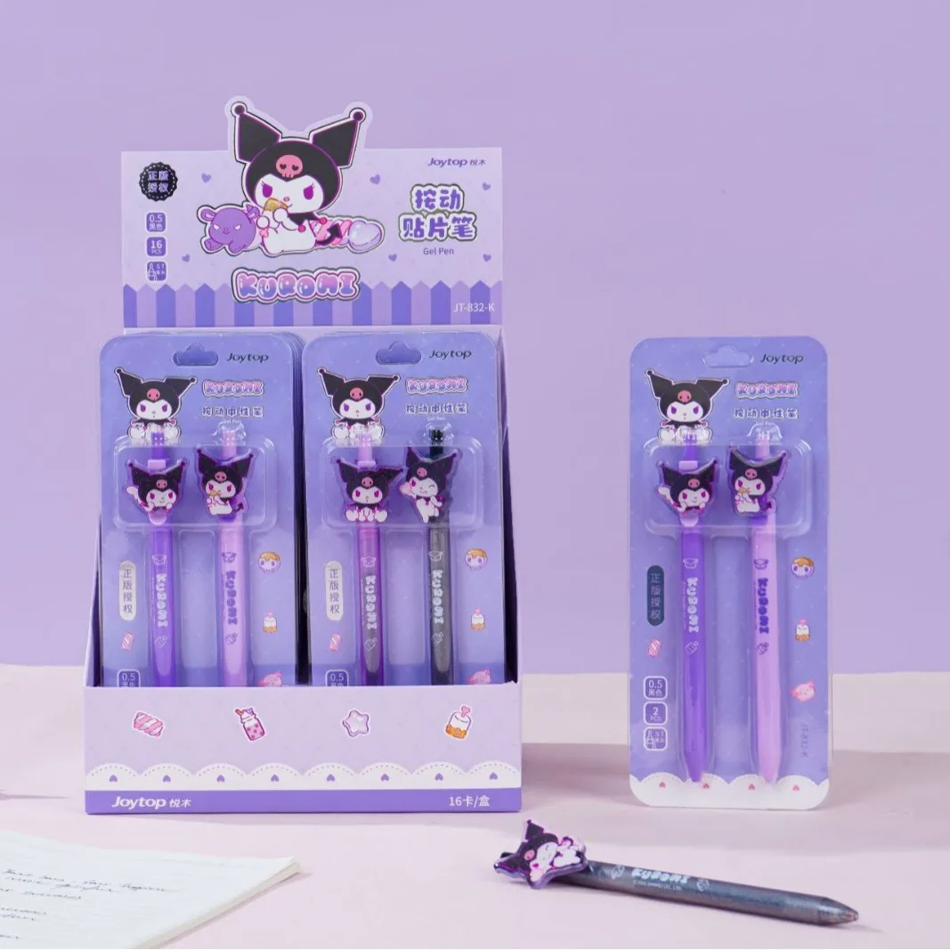 

Kawaii Kuromi Patch pen Cute Black Ink Neutral Pens Promotional Gift Office School Supplies
