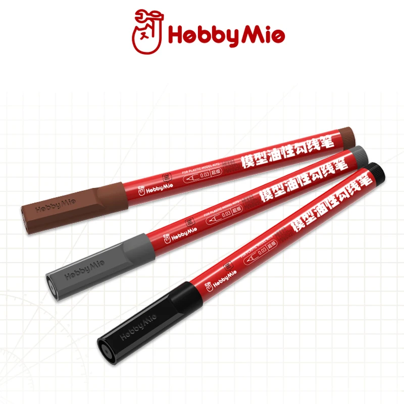 Hobby Mio L-01/L-02/L-03 Model Marker Model Oily Line Pen for Plastic Model Kits 0.03 Super Fine Nib