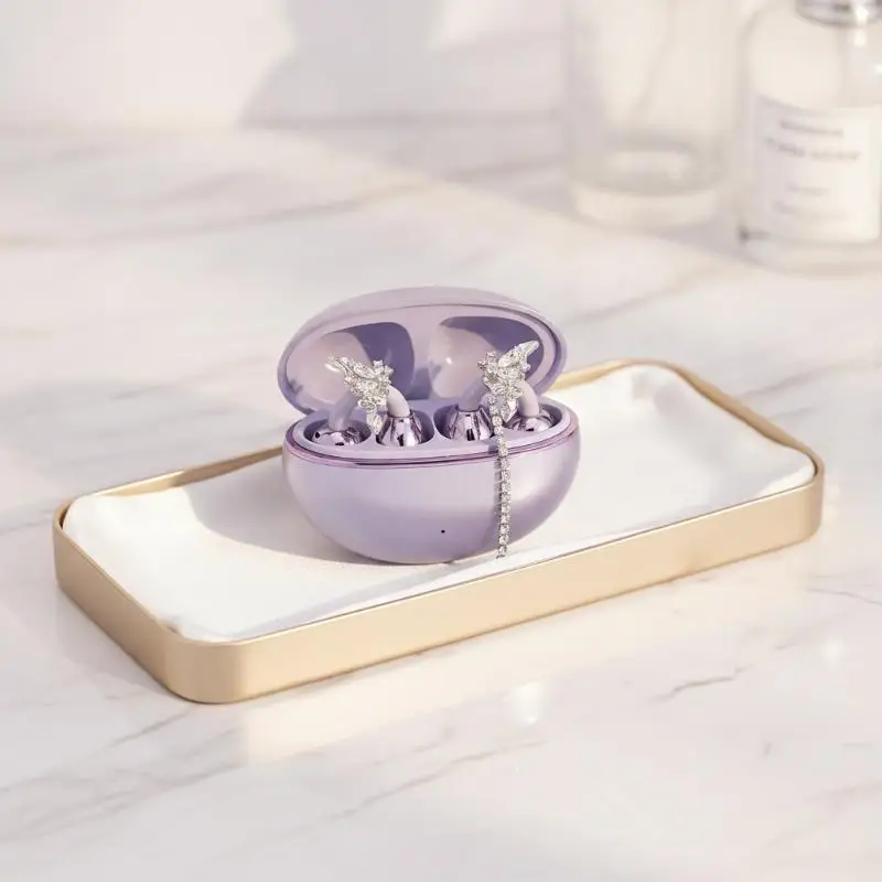 Butterfly Asymmetry Freeclip Headphone Decorative Clip Removable Easy Install Earbud Accessories