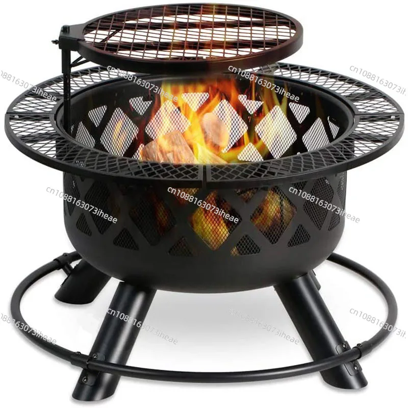 Camping Bonfire Cooking Grill Luxury Outdoor Garden Patio Supplies Furniture Gazebo Metal BBQ Grills Bowl Fire Pit Tables